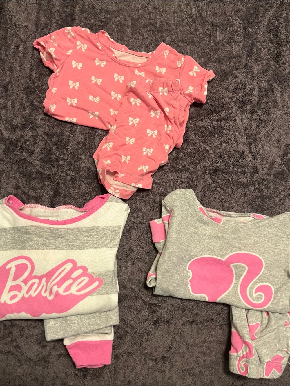 Set of 3 pink Jammie’s- small but stretchy 2T